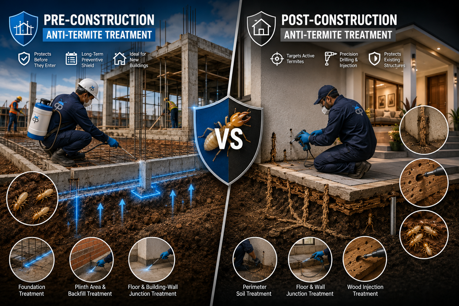 Pre-Construction vs. Post-Construction Anti-Termite Treatment