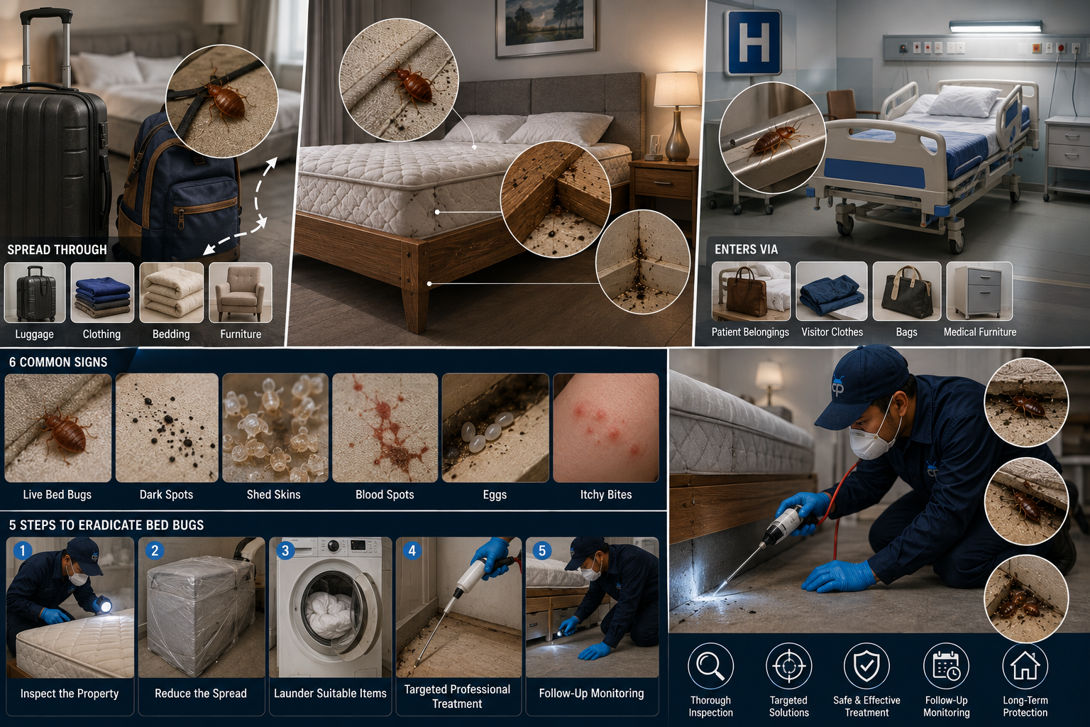 How Bed Bugs Spread in Homes & Hospitals